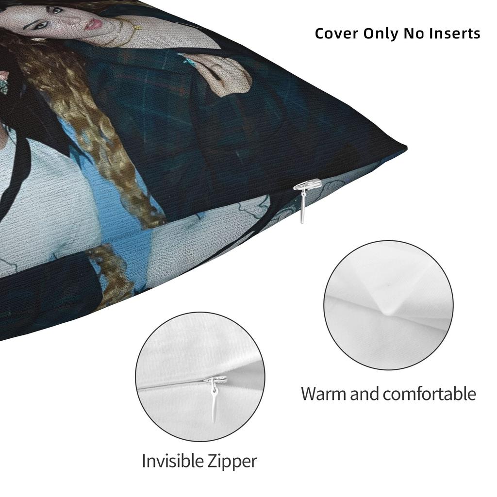 Katseye Kpop Style Throw Pillow Cover Polyester Decorative Pillow Lara Manon Megan Novelty Cushion Covers