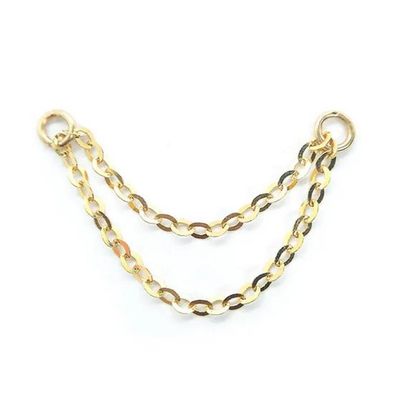 AIDE 1PC 925 Silver Zircon Piercing Chain Fit For Earring Hoops Ear Bone Studs DIY y2K Lucky Red Koi Fish Jewelry Accessories