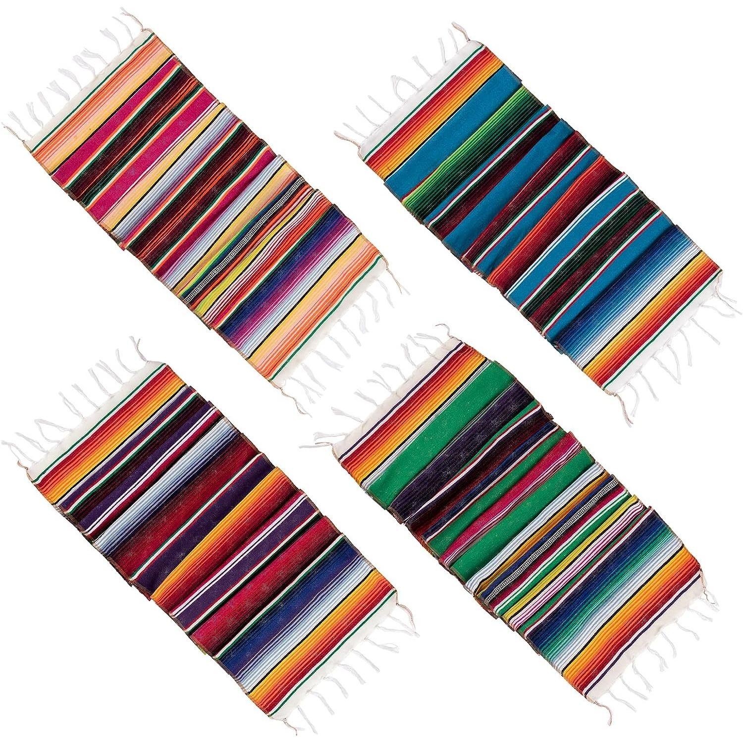 Fiesta Party Tischröcke Regenbogen – 2 Stück, 76x274 Cm, Mexikanische Dekoration Für Cinco De Mayo & Feste