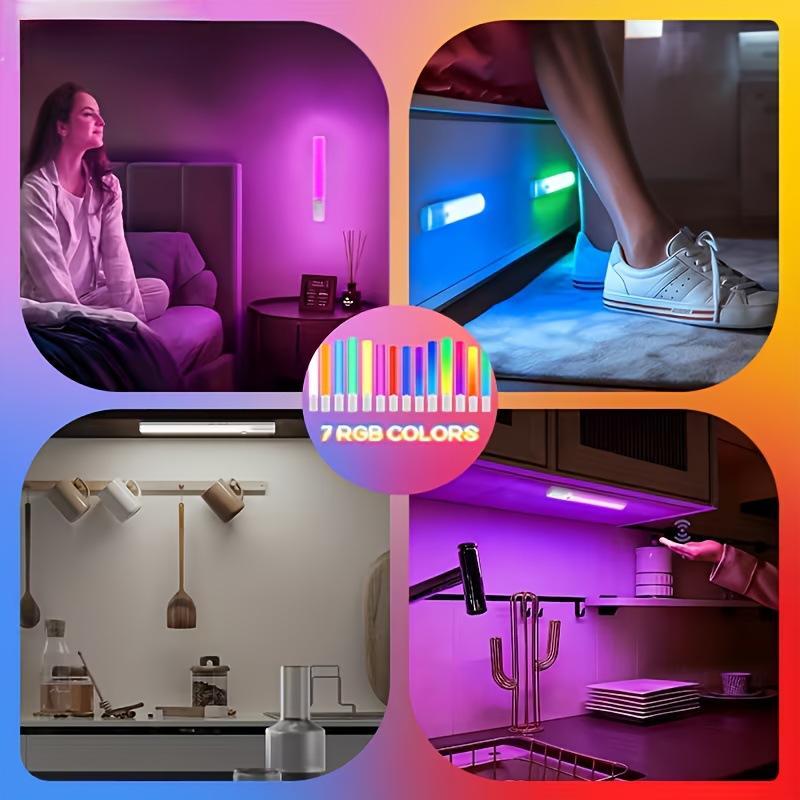 Rgb Ambient Sensor Light - Rechargeable Magnetic Wall Lamp Mood Ambient Light For Cabinet Hallway Stair