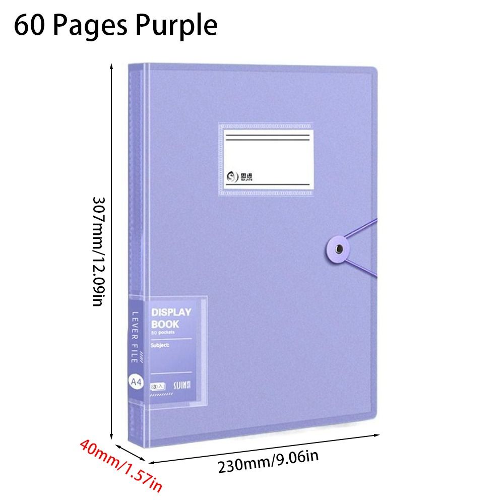 1Pcs Transparent Insert Paper A4 File Folder A4 Document Organizer Bag  for Office School Stationer