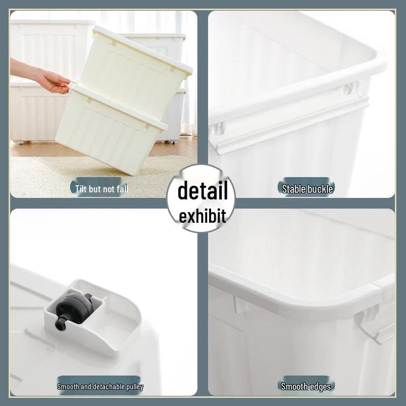 SPACEXPERT Striped Storage Box with Wheels