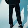 Li-Ning X DFT Artist Collaboration Series Straight Mid-Waist Fleece-Lined Casual Pants Men Bottoms Black AKXR589-1