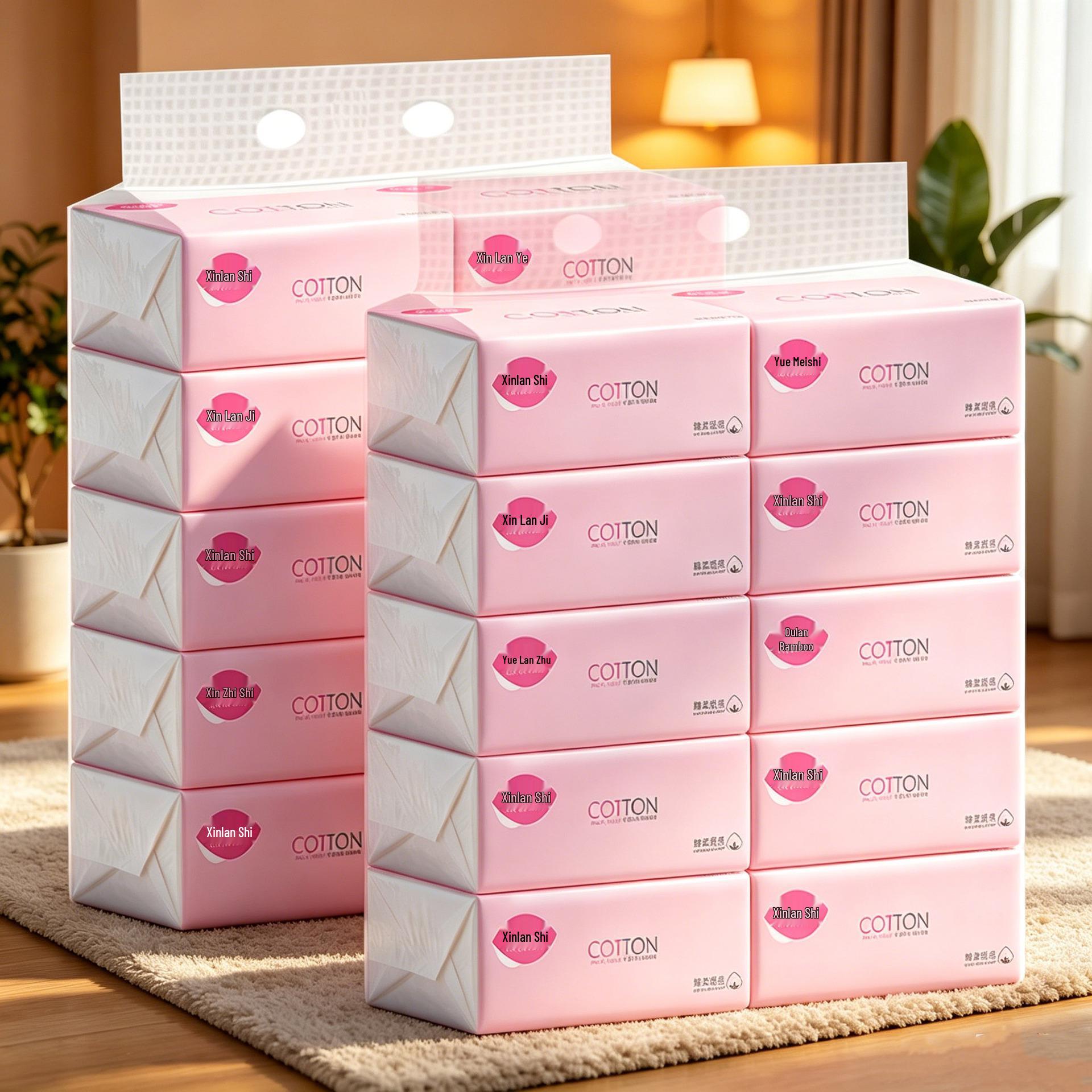 Compact Facial Tissue: Thickened Hand-Held Packs for Home & Commercial Use 10 packs per bundle