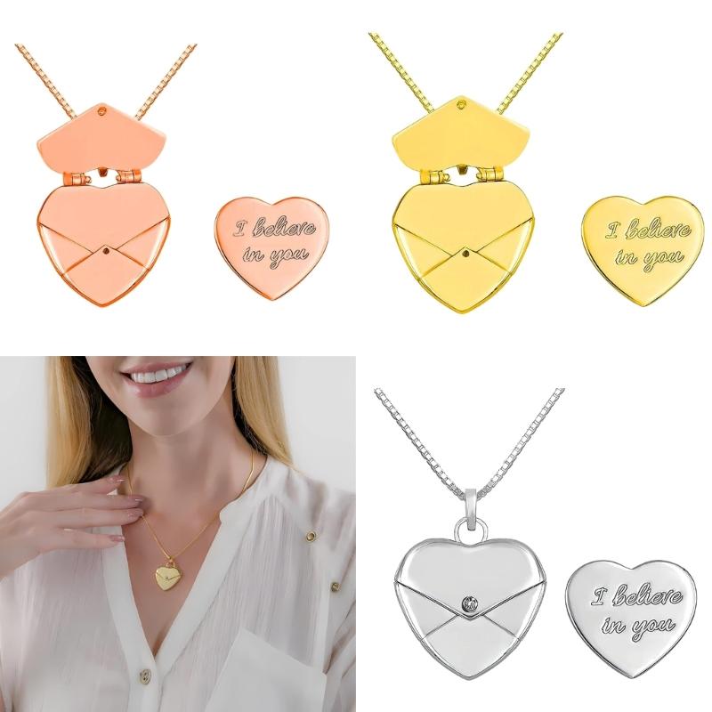 Heart Locket Necklace in Stainless Steel Stylish and Versatile Accesosry for Romance Gifts and Everyday Casual Wear
