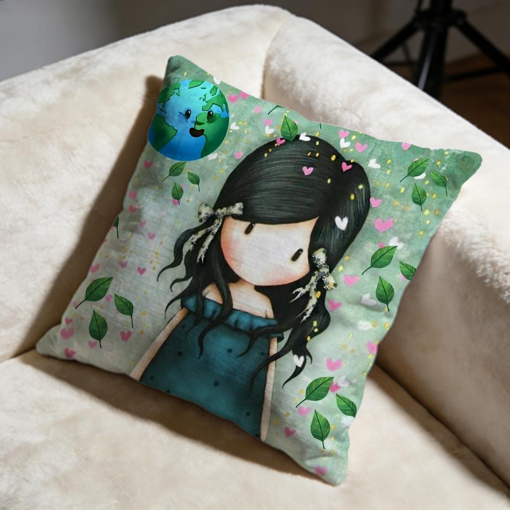 Fashion SSantoro Gorjussed Cushion Cover Soft Decorative Pillow Case Suitable for Bedroom Sofa Car Travel Use