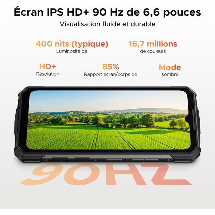 DOOGEE Fire 7 Telephone Portable Incassable 5G 16Go+256Go Smartphone Robuste Android 15 6.6" 13000mAh 64MP Double SIM/NFC/GPS Vert