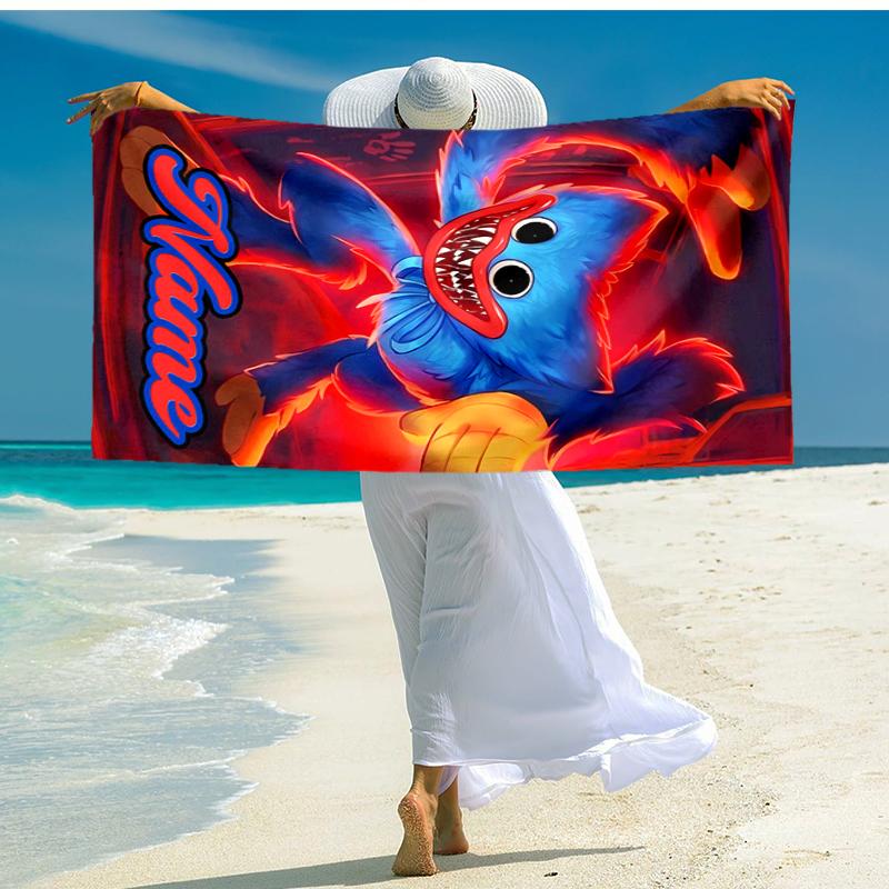 Personalized Customized Proof Beach Towel with Poppy Playtime Pattern - Soft, Absorbent,quick-drying,perfect Swimming,camping&bathing