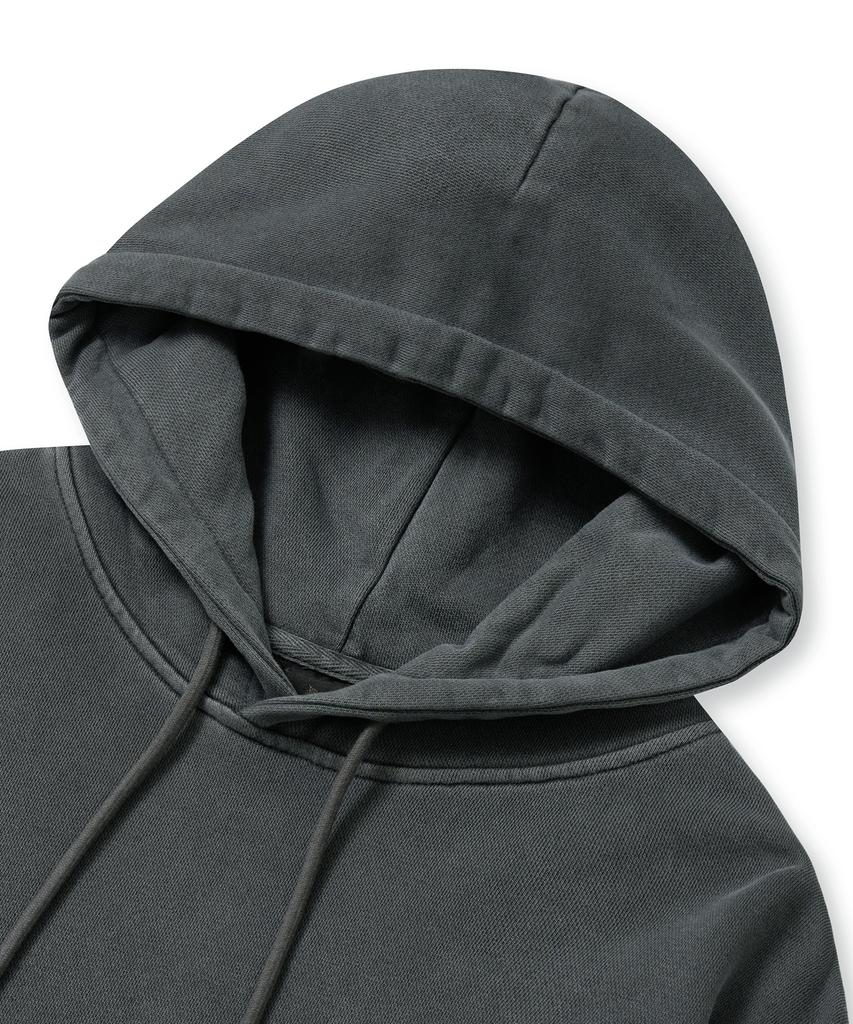 Brownbreath Pigment Tag Hood Zip Up - Charcoal