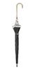 Nakatani Parasol Long Suitable for Sun and UV UPF Heat Light 50cm Women's Umbrella, Hand-Opened, Rain, Protection, Grosgrain, Two-Tone, Black, 50,