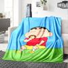 1pc Crayon Shinchan Adventure Flannel Blanket,Ultra Soft Warm Plush Throw for Home Bedroom Bed Sofa Cover Camping Picnic gift Y72452