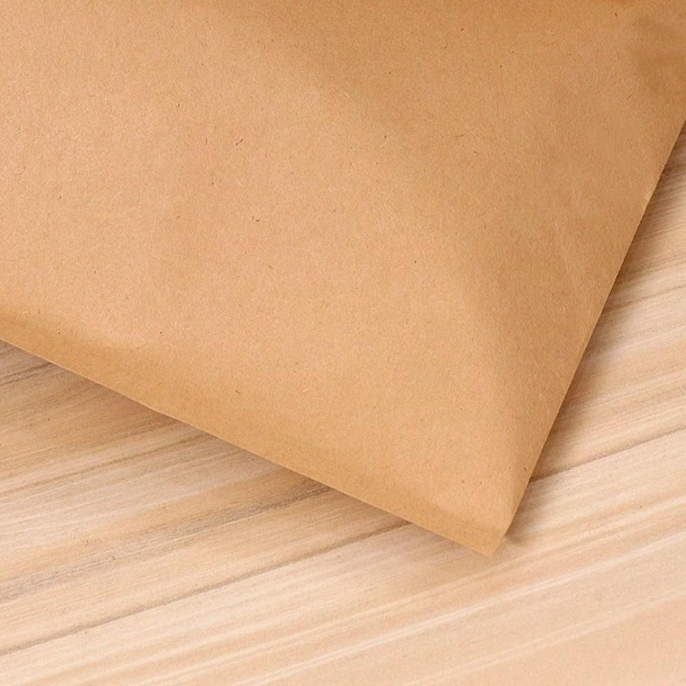 100Pcs Coated Greaseproof Oil Proof Bags Brown Kraft Paper Sandwich Packaging  Food Packing