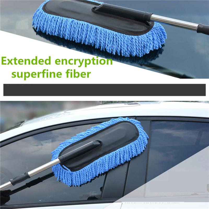 Removable and Washable Telescopic Car Dust Removal Wax Mop, Mop, Dust Removal Duster, Car Washing Brush