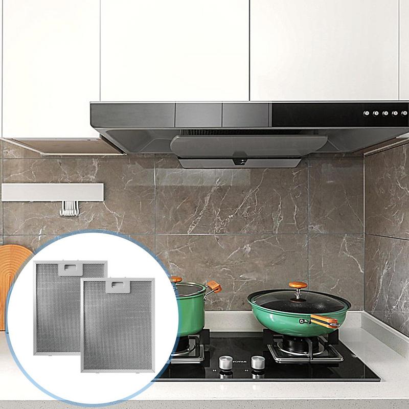 2pcs Range hood filters High efficiency grease filtration Prevents grease from entering the ventilation system Kitchen Tools