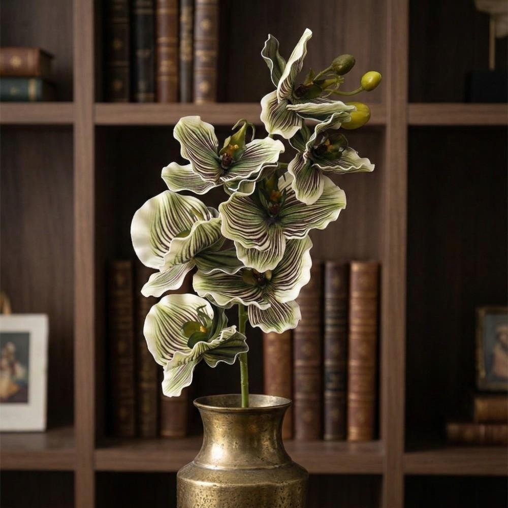 Butterfly Orchid Simulation Big Moth Orchid Real Touch Fake Flower Branch  Home Living Room Decor