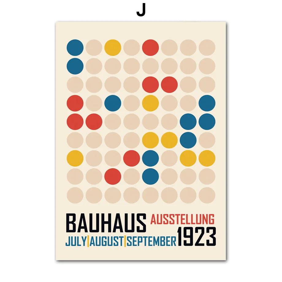 

Geometric Canvas Paintings for Living Room Decor, Abstract Bauhaus Exhibition Posters, Wall Art Prints, Mid Century Modern Pictu 21X30cm No Frame