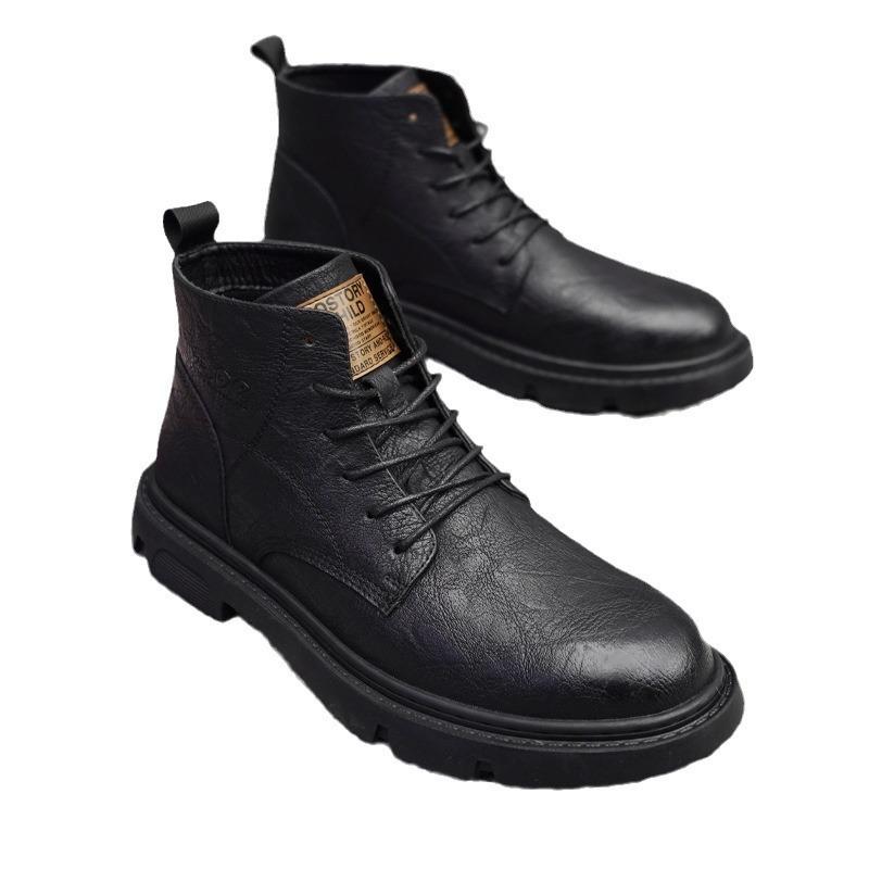 2025 Autumn and Winter New Martin Boots Men's High-top British Trendy Boots Medium-top Men's Boots Outdoor Tooling Boots