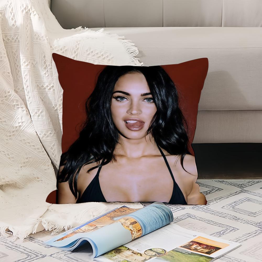 American actress Megan Fox Pillow Case Office Cushions Suitable For Sofa Car Bedroom Decorative Cushion Cover