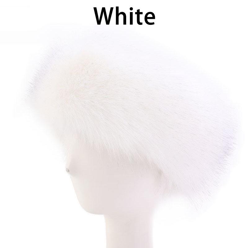 Faux Fox Fur Hat Ski Fluffy Snow Cap 