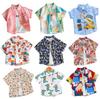 Boys Lightweight Green Cartoon Print Casual Shirt Summer Stylish Top