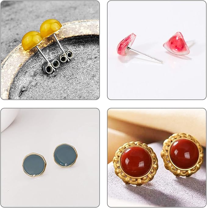 Lightweight Steel Flat Stud Earrings For Sensitive Skin Beautiful And Elegant Stainless Steel Flat