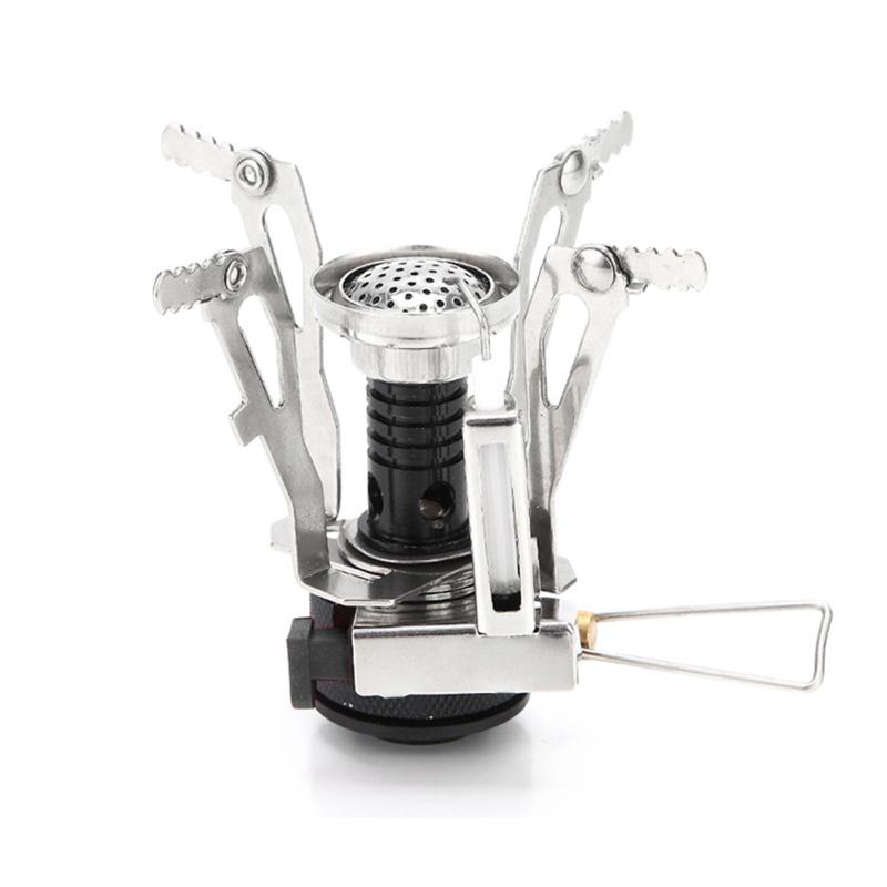 Mini Gas Stove Portable Foldable Aluminum Alloy Gas Furnace Outdoor Picnic Cooking Camping Supplies