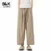 Baleno S&K Men's Cotton Drawstring Straight-Leg Casual Pants