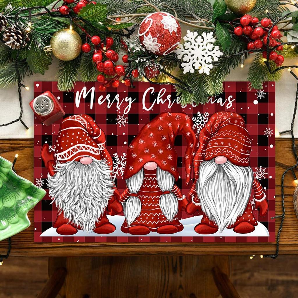 Christmas Placemats Cartoon Party Insulation Dining Table Christmas Atmosphere Placemats