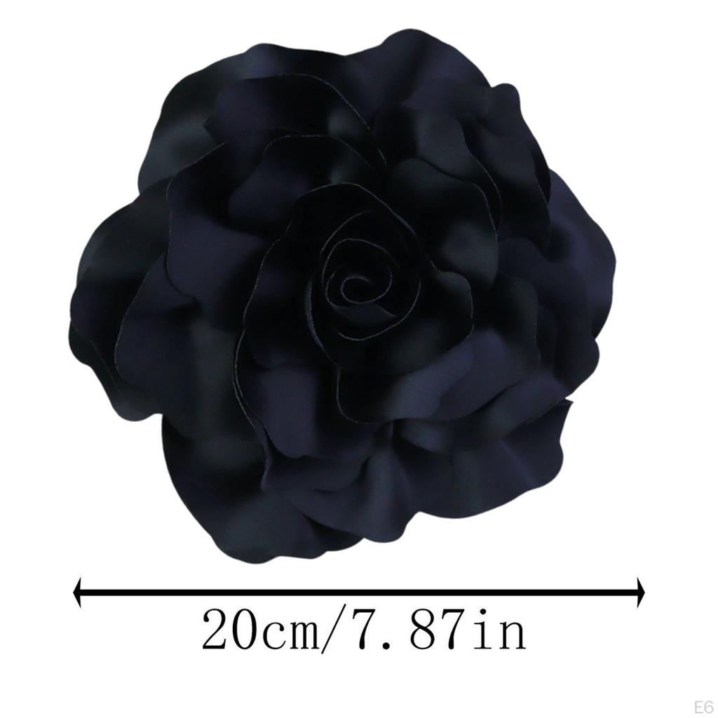 Flower Brooch Pin Boutonniere Classic Diameter 20cm with Clip Decorative Corsage Lapel for