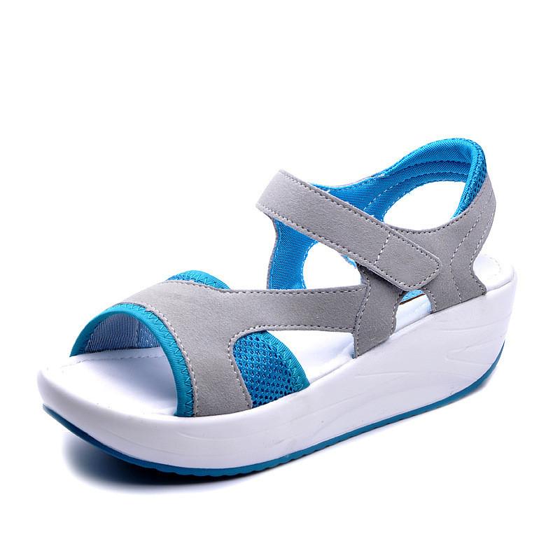 Sommerliche Freizeitschuhe Damen Sandalen Damen Neue Mode Zehenfrei Plateau Keilsandalen Damenschuhe sandalias mujer 2025 WSH3285