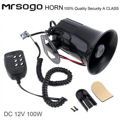 20W 12V 6 Sound Loud Car Warning Alarm Police Fire Siren Horn