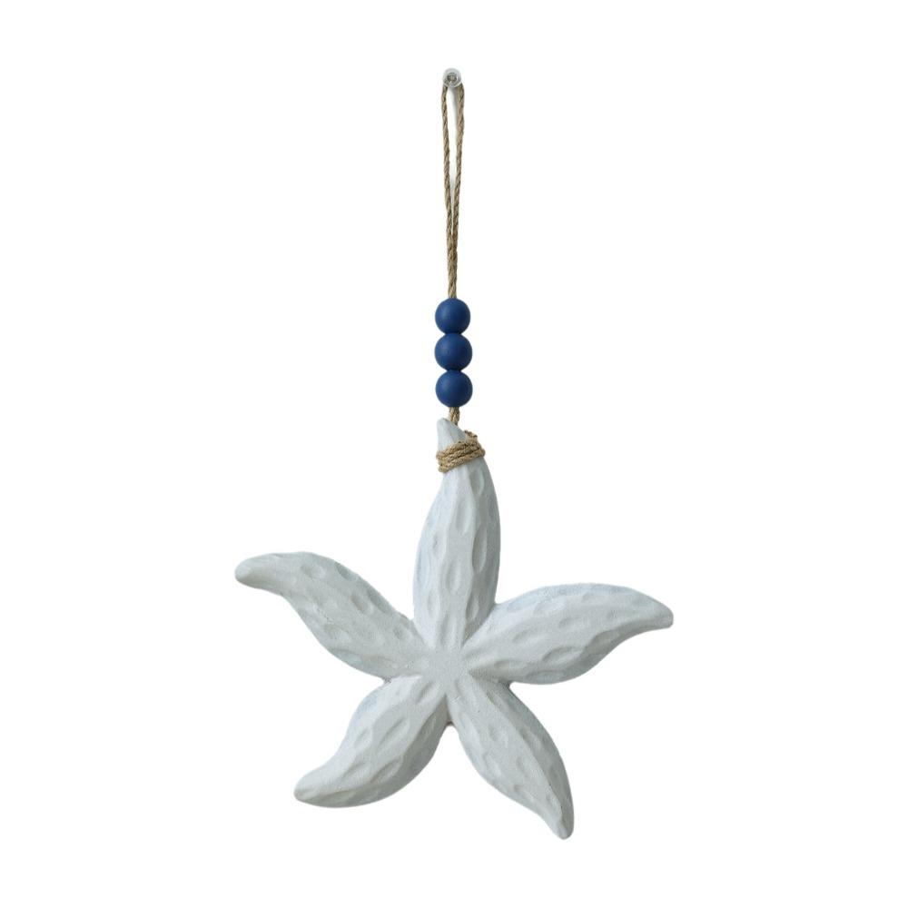 Mediterranean Style Nautical Decor Hanging Ocean Animal Pendants Wooden Starfish Pendants Bedroom