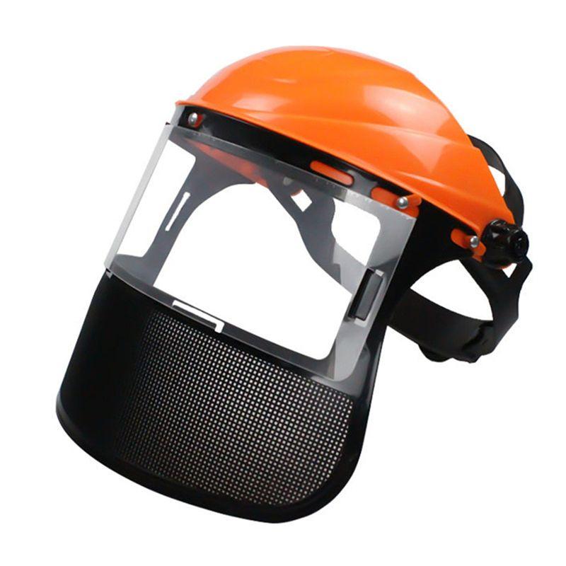 

Protective Garden Wire Mesh Face Mask With Full Safety Protection For Garden Face Trimmer Safety Hat A помаранчевий
