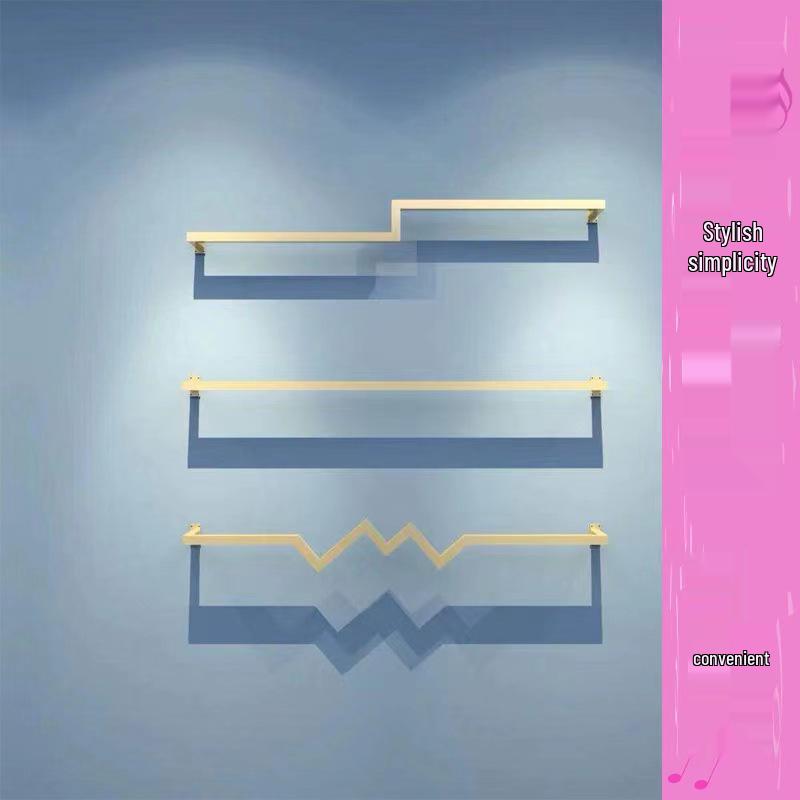 Women’s Clothing Floor Rack - Gold Display for Store & Live Broadcast