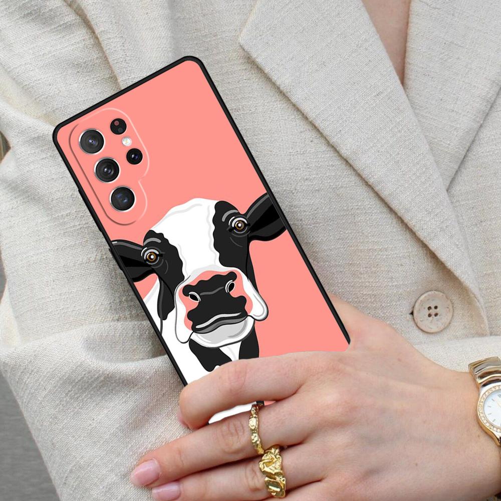 Animal cattle cow watercolor painting Cell Phone Case for Samsung Galaxy S26 Ultra S25 S24 S23 S22 S21 S20 Note10 Cover
