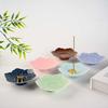 Modern Lotus Ceramic Incense Holder: Multi-Color Zen Tray for Home Aromatherapy and Study Decoration