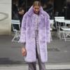 Winter Autumn Women Fur Coat Thickened Imitation Fur Lapel Long Hair Coat European Style Toka Outerwear New