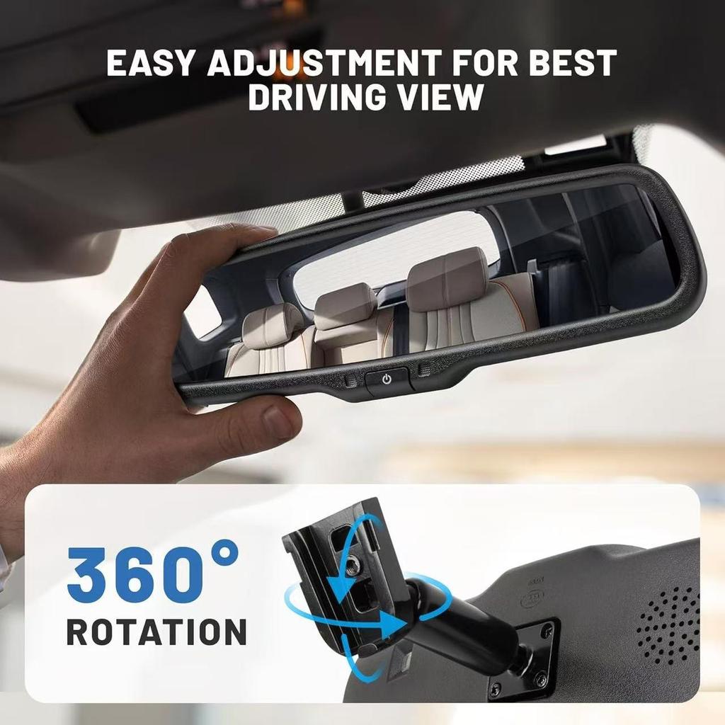 4.3-Inch LCD Rearview Mirror Display and Reversing Camera for 2005-2014 Toyota Tacoma