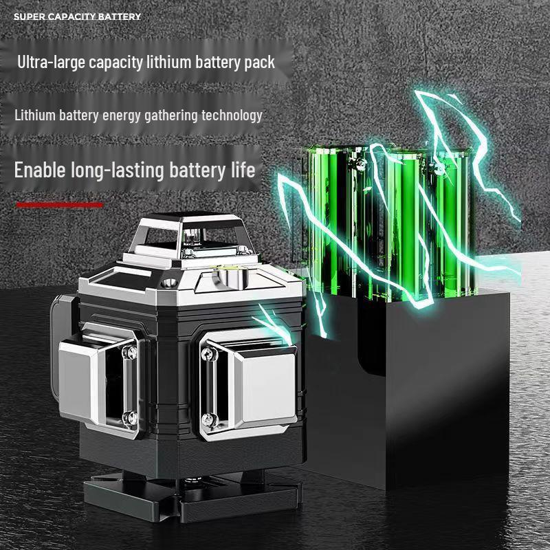 High-Precision 16-Line Green Laser Level with Automatic Projection for Walls and Ground