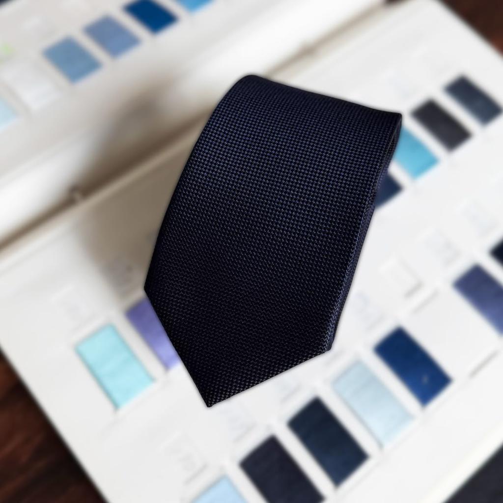 Milano Alpha Kyoto Tango Made in Japan with Stylish Solid Navy Perfect Gift for Job Necktie, 100% Silk, Men's Blue, jpmj-01, Father's Day, Hunting,