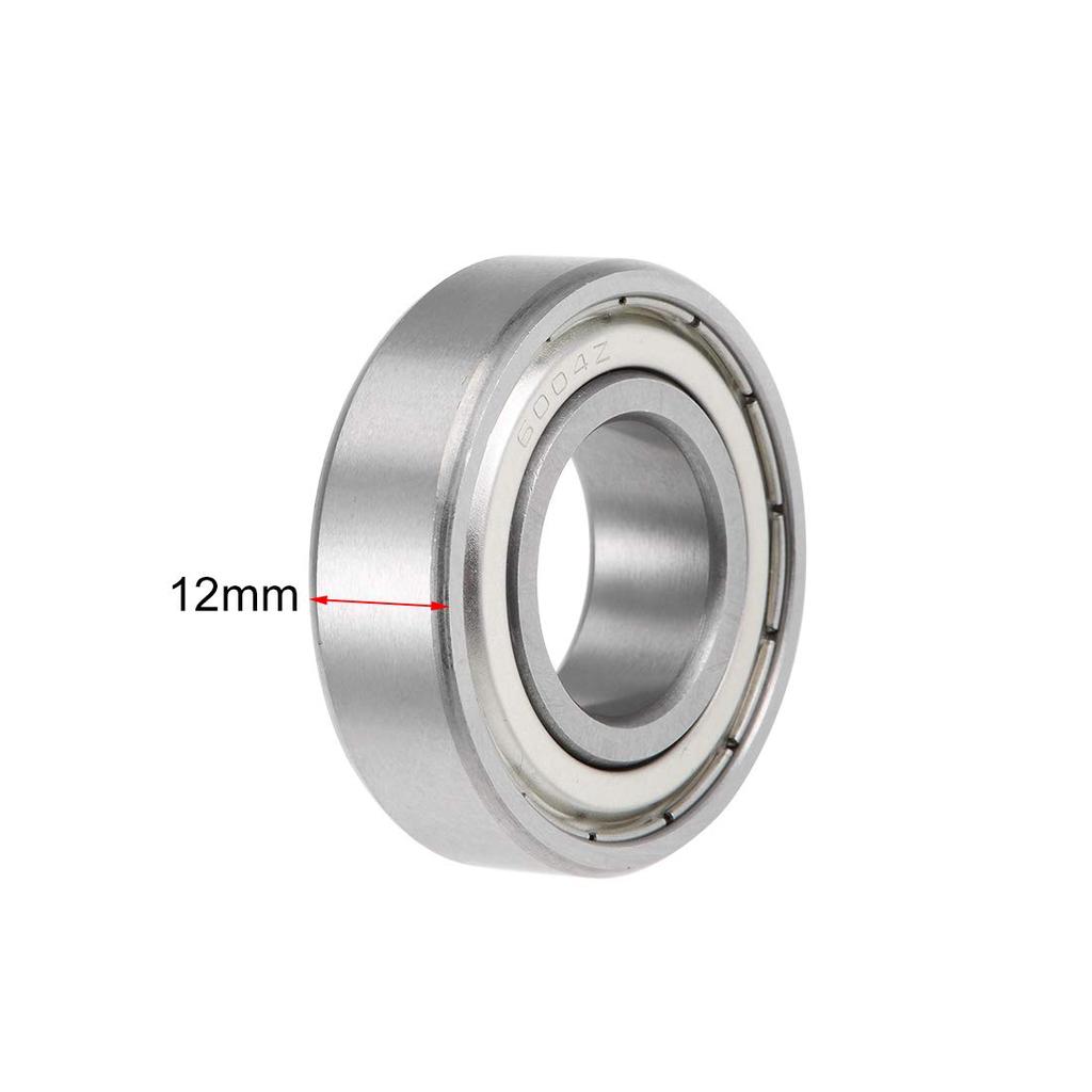 uxcell 6004ZZ Z2 Deep Groove Ball Bearings, 0.8 x 1.7 x 0.5 inches (20