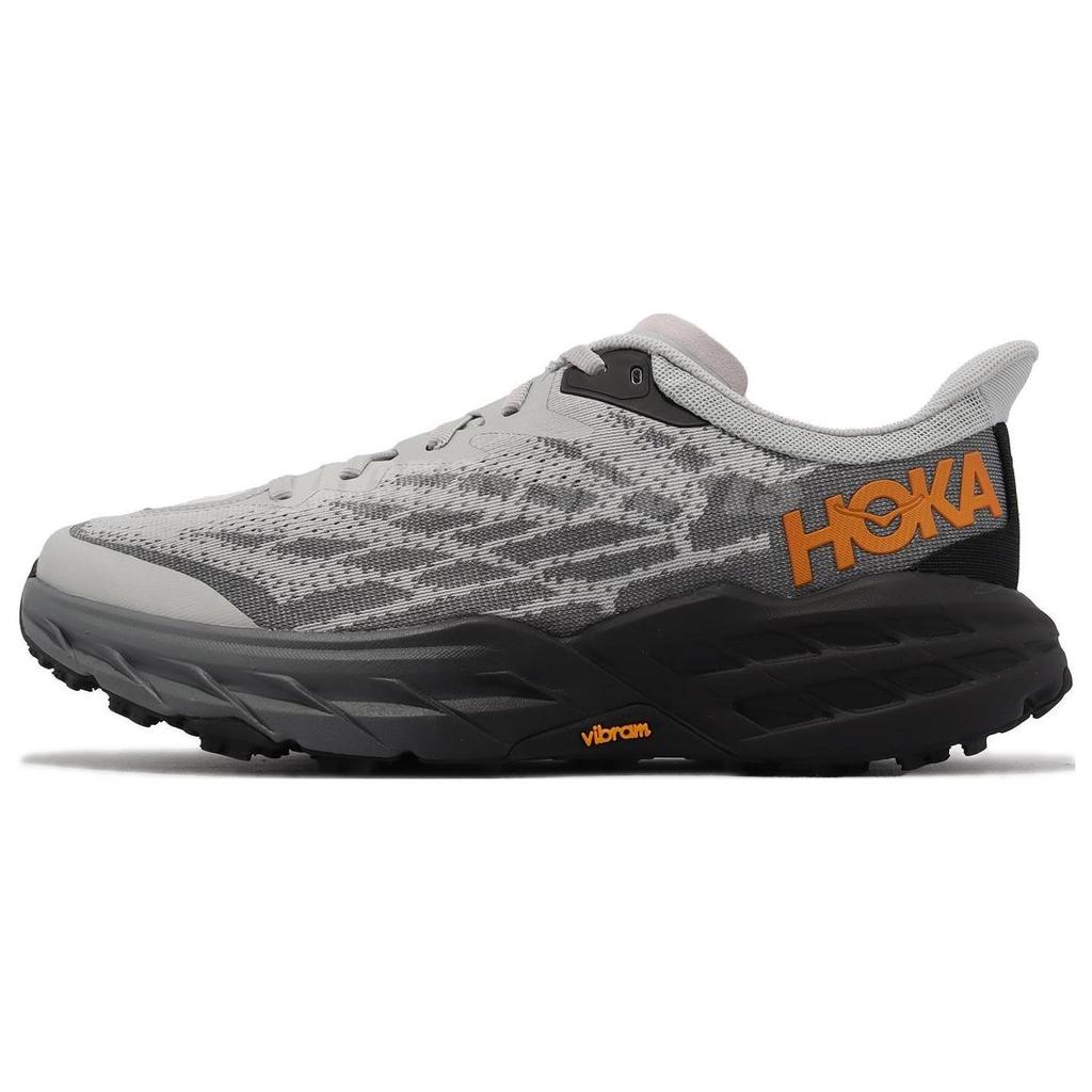 HOKA Speedgoat 5 Wide Harbor Mist Black Men Sneakers Grey 1123159-HMBC