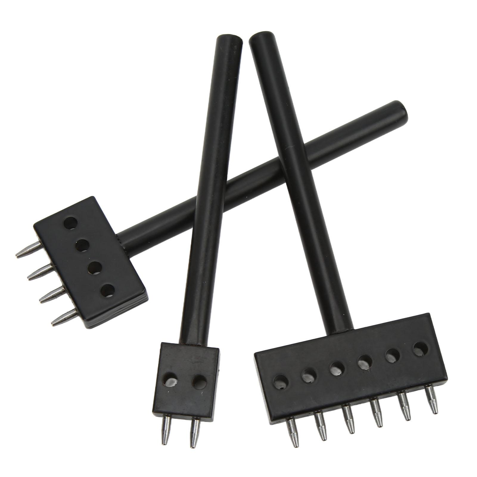 

3 шт. Кожаный зубчатый пробойник стальной термообработки износостойкий быстрый пробойник для кожи