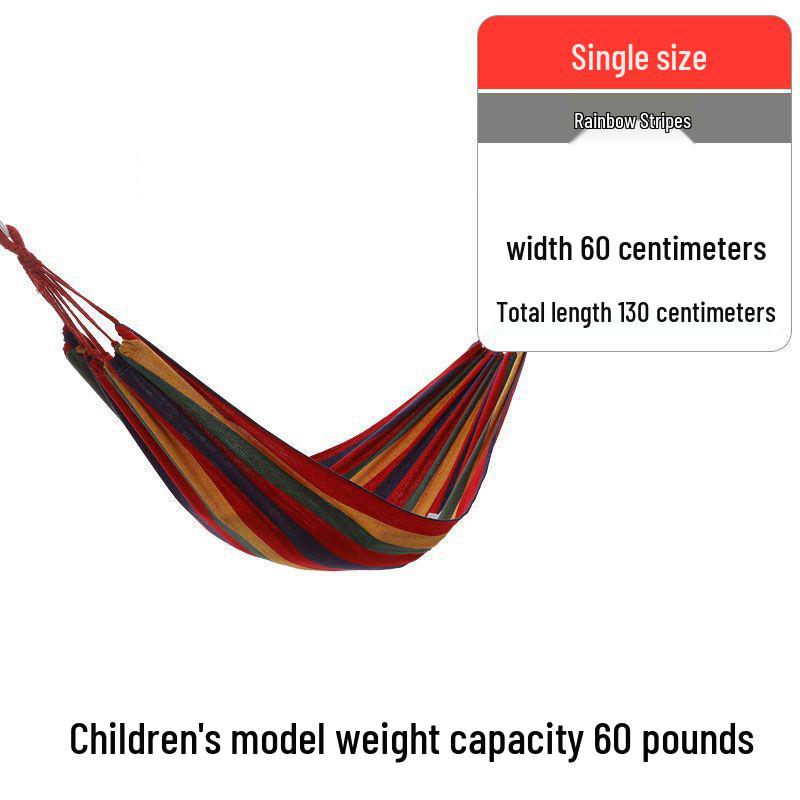 Thickened Anti-Rollover Hammock Swing Chair for Outdoor/Indoor Use - Single/Double, Child/Adult