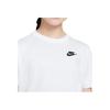 Nike T-Shirt Solid Color Round Neck Short Sleeve Print Kids Tops White FD0927-100