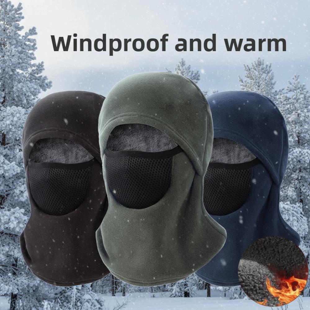 Breathable Balaclava Cycling Cap Fleece Ski Windproof Cap Warm Hat Mask Winter