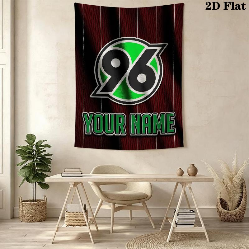 Custom Name Hannover 96 Wall Tapestry Aesthetic Wall Hanging Printed Fabric Blanket Decorative Tapestries for Bedroom Living Room Home Decor