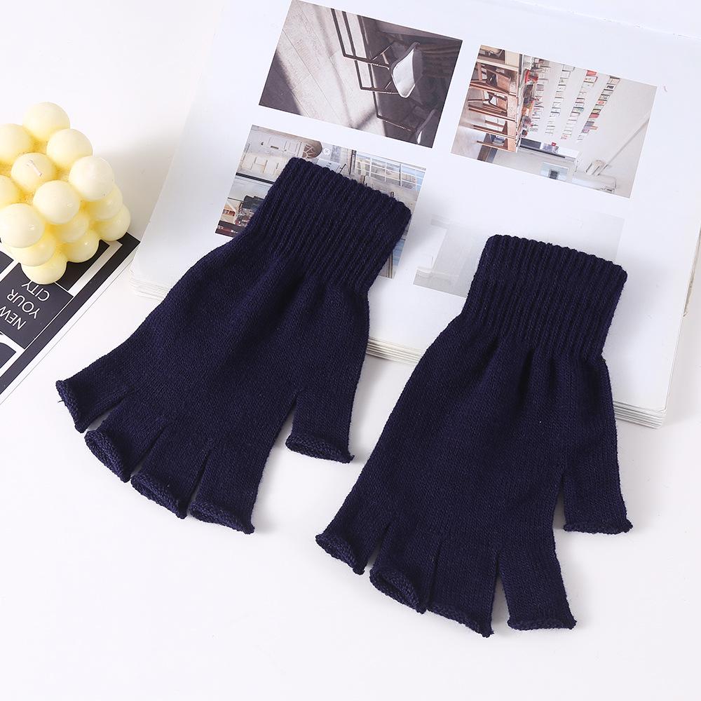 Unisex Verdickte Gestrickte Halbfingerhandschuhe: Warm, vielseitig & kältefest für Herbst- & Winterradfahren