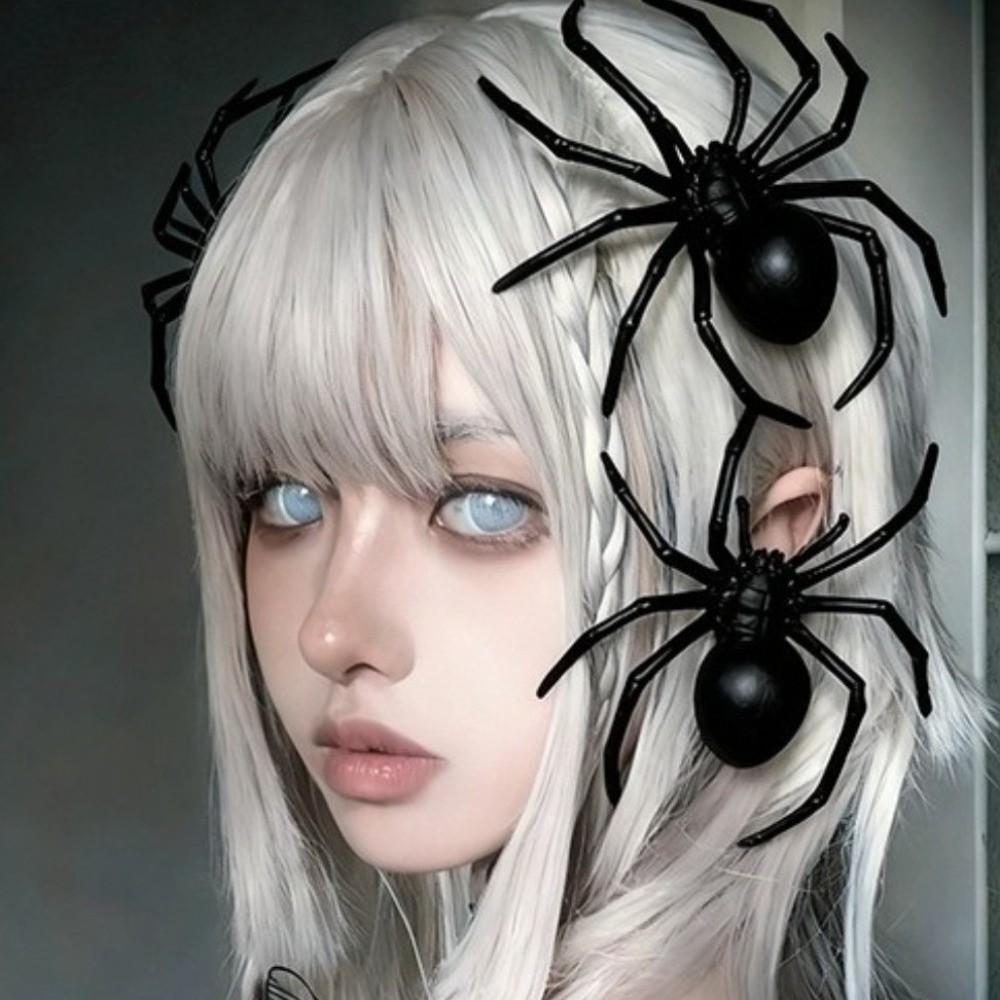 Clip On Spider Hair Accessories Gothic Hair Decor Halloween Headwear New Spider Hair Clips