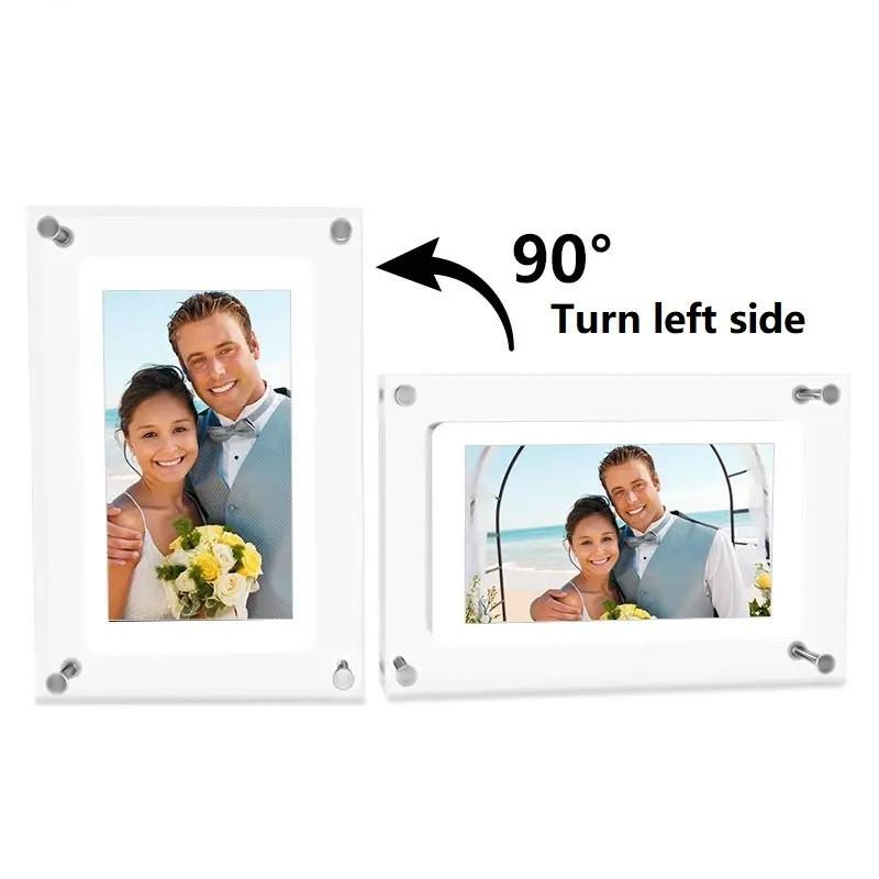 5 Inch Acrylic Digital Photo Frame 1000mAh IPS Screen Motion Frame High Definition Intelligent Electronic Album